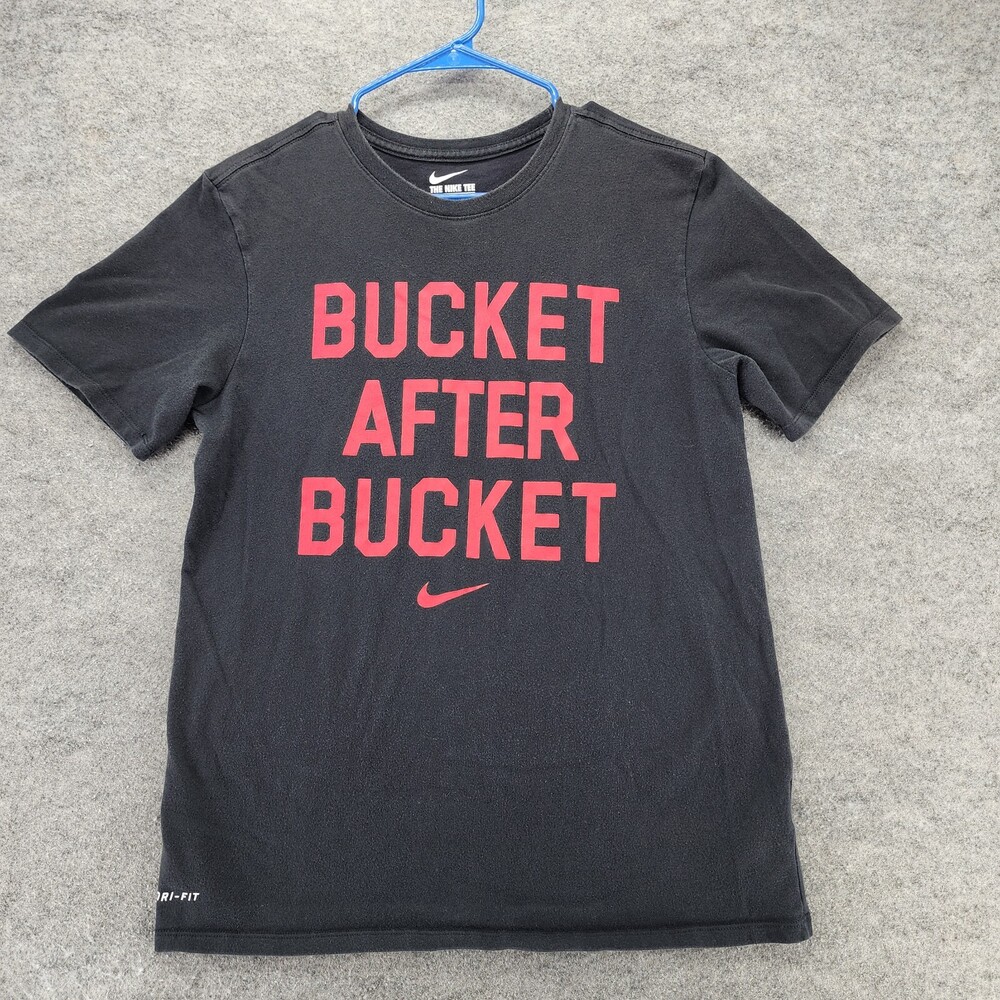 Nike Shirt Mens Medium Dri Fit Athletic Cut Short Sleeve Black